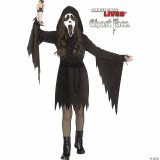 Fun World Ghost Face® Glitter Bling Hooded Dress Child Costume 
