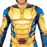 JazWares Marvel Deadpool & Wolverine™ Wolverine Costume-Adult, detailed yellow and blue superhero costume with armor-like design for adults.