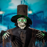 Skeleton 66" Light-Up Standing Halloween Decoration