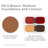 Ben Nye Personal Creme Kit: Brown/Medium PK-5