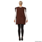 Rasta Imposta Soy Sauce Costume - Adult, brown costume resembling a soy sauce packet worn by a person viewed from the back.
