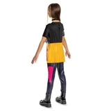Disguise KPop Demon Hunters™ Mira Costume - Child, back view of a girl in a colorful demon hunter costume with black boots.