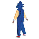 Disguise Sonic the Hedgehog™ Hooded Jumpsuit Costume - XSmall/Small, blue and yellow full-body costume with Sonic's iconic design, including a hood with Sonic's face and spines, suitable for children.