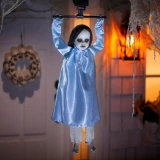Animated Hanging 39"Swinging Girl with Sound Halloween Decoration