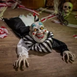 Animated Light-Up 39" Crawling Clown with Sound Halloween Decoration