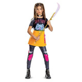 Disguise KPop Demon Hunters™ Mira Moon Blade Costume Accessory, girl dressed in a stylish costume holding a large curved sword
