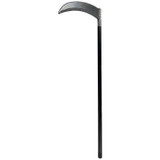 Fun World Sickle/Scythe Weapon Accessory, black handle with silver curved blade for cosplay or costume use.
