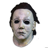 Trick or Treat Studios The Curse of Michael Myers Latex Adult Mask, frightening latex mask resembling Michael Myers with scars and black hair.