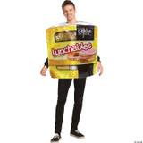 Rasta Imposta Kraft Lunchables Costume - Adult, person wearing a large Lunchables snack food costume with ham and cheddar sandwich images on it, suitable for Halloween or costume parties.