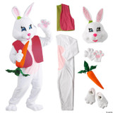Fantasy Costumes Easter Rabbit Bunny Female Deluxe, bunny mascot costume with rabbit head, tail, and accessories for women, playful and festive Easter costume for women.