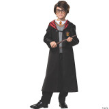 Disguise Harry Potter Classic Child Costume, boy dressed as Harry Potter with glasses and wand.