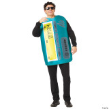 Rasta Imposta Beeper Costume - Adult, inflatable beeper costume worn by a person with sunglasses, black shirts and pants, and black shoes, cartoon electronic device design ideal for costume parties and events.