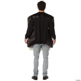 Rasta Imposta Instant Camera Costume, front view of a person wearing a creative black costume with design resembling an instant camera.