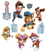 Disguise Paw Patrol Treat Your Trunk Kit, featuring characters from Paw Patrol including Chase, Skye, Marshall, Rubble, Rocky, and Zuma in their rescue uniforms with cityscape in the background.