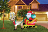 6' Santa On Sleigh Inflatable