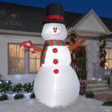 Blow Up Inflatable Swiveling Snowman Outdoor Yard Decoration