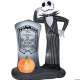72" Blow Up Inflatable Jack Skellington with Tombstone Outdoor Halloween Yard Decoration