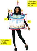 Happy Birthday Confetti Cake with Candle Costume