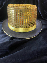 Sequin Top Hat - Gold