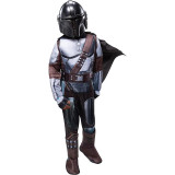 JazWares Star Wars Mandalorian Kids Premium Padded Costume, a detailed and realistic costume for children featuring armor, helmet, cape, and accessories inspired by the Mandalorian character from Star Wars.