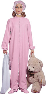 Pink Adult Baby Pajamas Costume