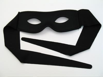 Black Zorro Style Mask Free Shipping