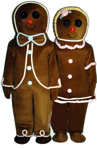 Gingerbread Boy Mascot Costume (Rental)