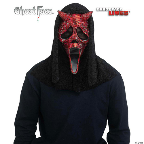 Fun World Ghost Face® Red Rhinestone Bling Devil Face Full Mask   Fun World Ghost Face® Red Rhinestone Bling Devil Face Full Mask
