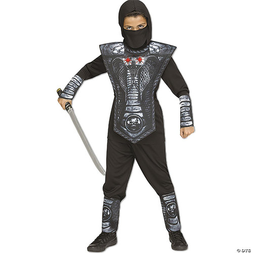 Fun World Silver Cobra Ninja Costume - Child  