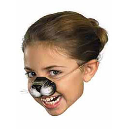 Cat Rubber Nose W/ Band Black 