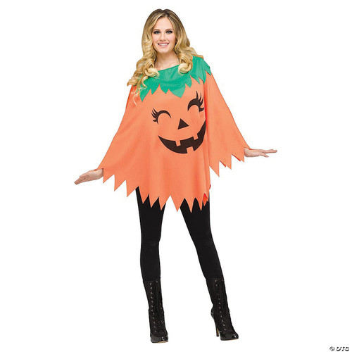 Pumpkin Poncho Costume - Adult Pumpkin Poncho Costume - Adult