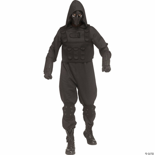 Warcore Fighter Hooded Jumpsuit Costume - One Size-Adult