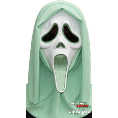 Ghost Face® Green Glitter Full Face Mask with Hood
