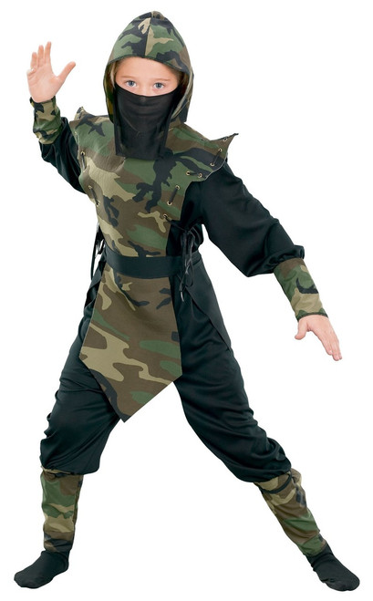 Ninja Child Costume Camo Size Small