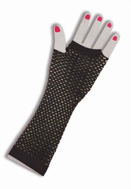 FISHNET FINGERLESS GLOVES BLACK