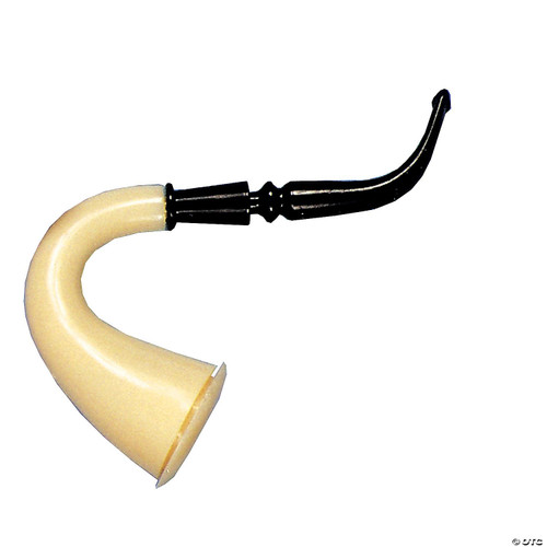 Morris Pipe Sherlock, vintage smoking pipe with a beige curved bowl and black elongated stem.