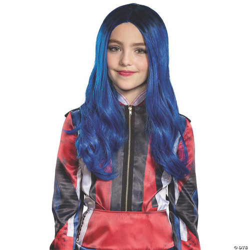 Disguise Descendants Evie Wig - Child, vibrant blue long wavy wig for kids imitation of Evie character from Descendants.