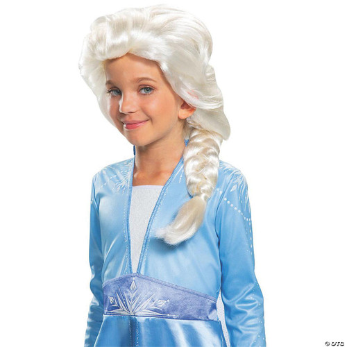 Disguise Elsa Wig - Child Disney's Frozen II, a child's dress-up wig featuring long, white, styled hair resembling Elsa from Frozen II.