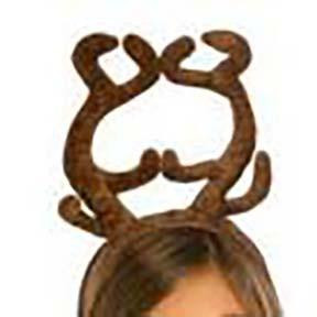 Rubies Reindeer Antlers, festive brown reindeer antler headband accessory for holiday costumes.