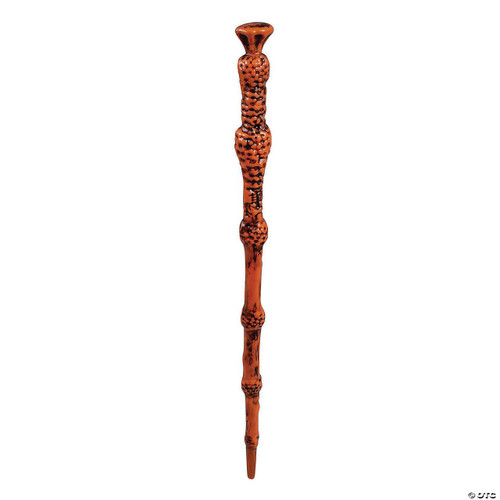 Disguise Harry Potter™ Dumbledore Wand, detailed orange and brown wizard staff with textured, gnarled wood design.