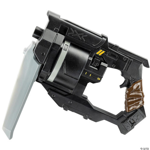 Disguise Halo Infinite Mangler, a detailed replica of the iconic multiplayer weapon from Halo Infinite with black and gray design, brown grip, and yellow accents.