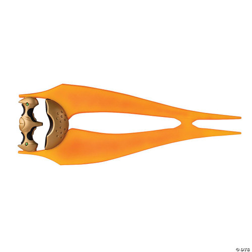 Disguise Prophet's Bane Energy Sword, a vibrant orange sci-fi weapon with a sleek, futuristic design and a dual-pronged blade.