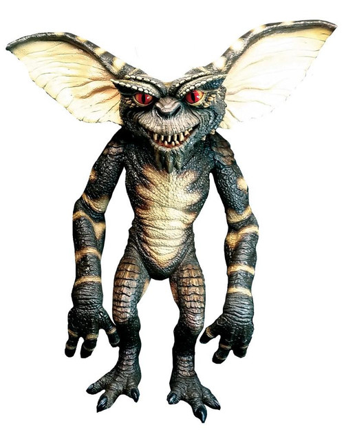 Trick or Treat Studios Evil Gremlin Puppet Prop - Gremlins, highly detailed horror-themed puppet with large ears, red eyes, sharp teeth, and textured skin, perfect for Halloween decorations and movie-themed displays.