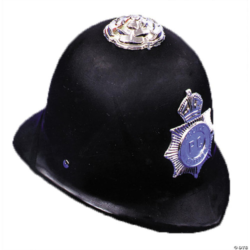 Rasta Imposta Helmet English Bobby 1 Size, police helmet with police badge and silver embellishments.