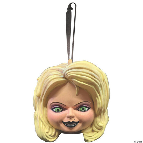 Trick or Treat Studios Tiffany Ornament - Bride Of Chucky, collectible ornament depicting a detailed face of Tiffany from Bride Of Chucky with blonde hair and green eyes.