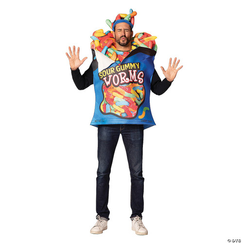 Sour Gummy Worms Adult Costume