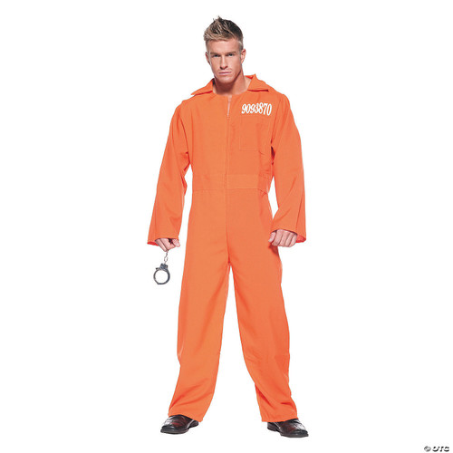 Prison Jumpsuit Costume Men's Orange 