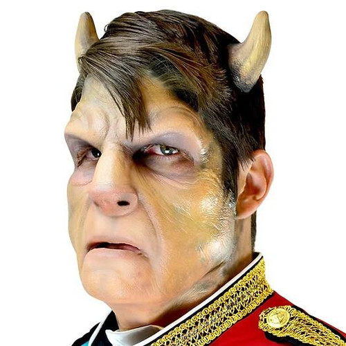 Woochie Beastly Horns Woochie Appliance, prosthetic horns on a person with makeup creating a beastly character look.