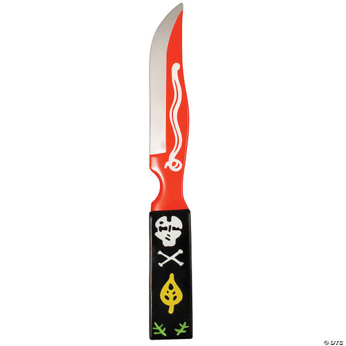 Disguise Chucky Knife, toy plastic knife with Chucky design featuring skull and flame symbols on the handle.