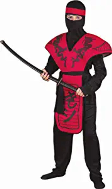 Red Dragon Ninja Warrior Child Costume Small 4-6